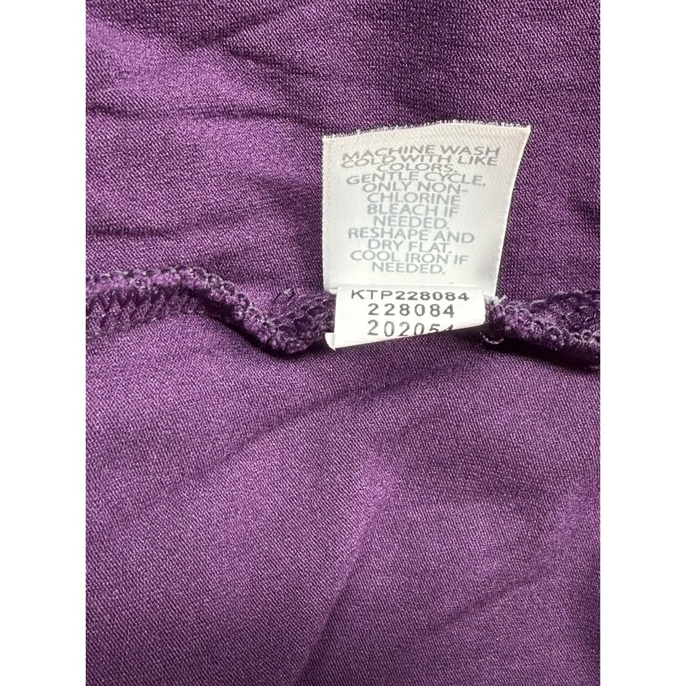 J Jill Top Women 2X Purple Wearever Collection Long Sleeve Stretch Travel Staple - Picture 8 of 10